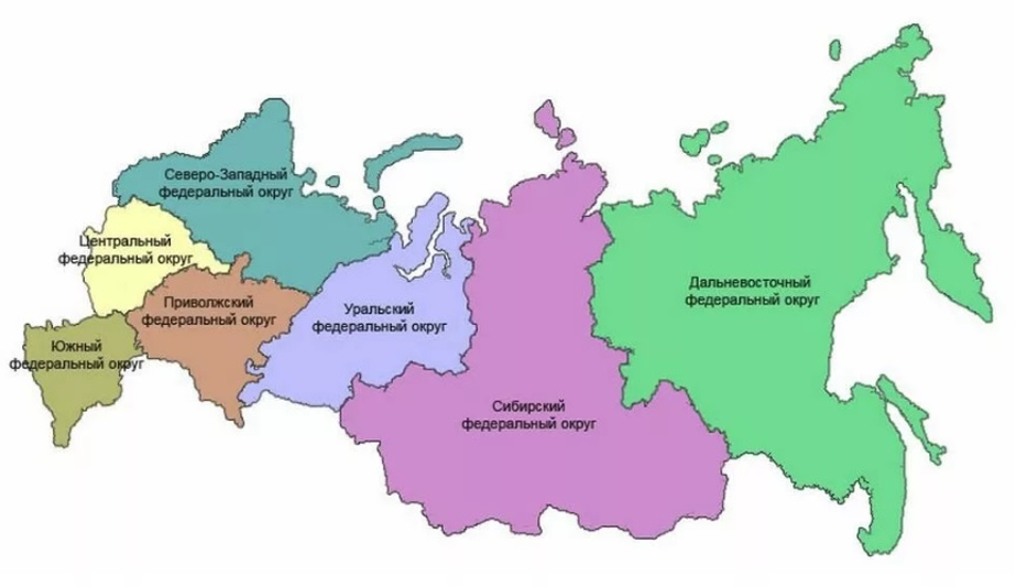 Регионы сфр. Федеральные округа России на карте. Карта России с федеральными округами 2021. Федеральные округа России на карте с границами. Столицы федеральных округов России на карте.